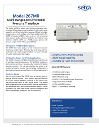 Thumbnail of document Data Sheet - 267MR Multi-Range Pressure Transducer